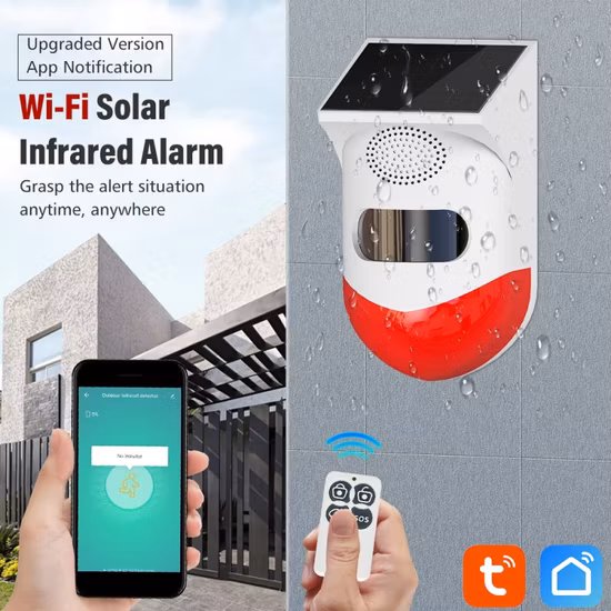 Tuya Smart Wireless Alarm WiFi Infrared Solar Motion Sensor Detector Alarm